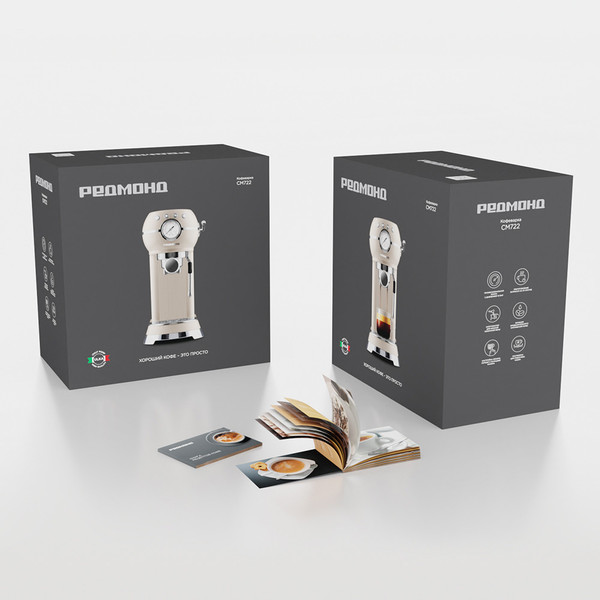 Кофеварка эспрессо Redmond CM722- фото3, картинка3 Кофеварка эспрессо Redmond CM722- фото3