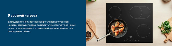 Индукционная варочная панель Beko BHI6420KFBB- фото7