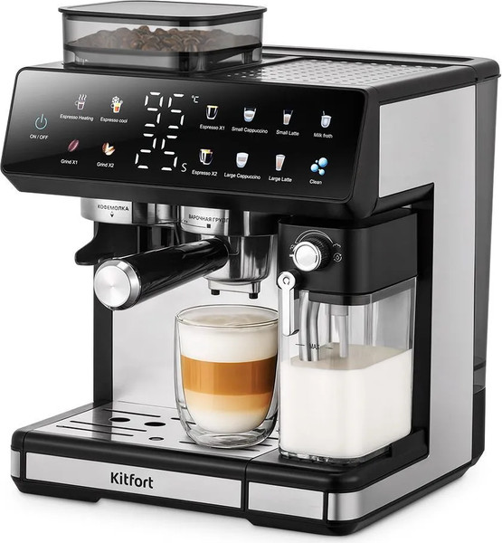 Кофеварка эспрессо Kitfort КТ-7416- фото, картинка Кофеварка эспрессо Kitfort КТ-7416- фото