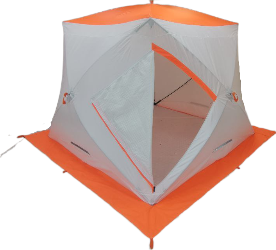 Палатка Пингвин Shelters MrFisher 230 ST Трехслойная (белый/оранжевый, в чехле)- фото4