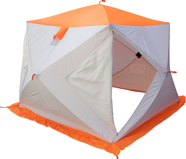 Палатка Пингвин Shelters MrFisher Лонг 290 (белый/оранжевый)- фото