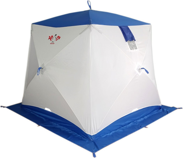 Палатка Пингвин Shelters Призма Композит 1-слойная 185x185 (белый/синий)- фото
