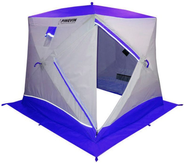 Палатка Пингвин Shelters Призма Brand New 200x185 Композит (белый/синий)- фото