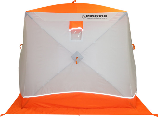 Палатка Пингвин Shelters Призма Brand New 200x185 Композит (белый/оранжевый)- фото4