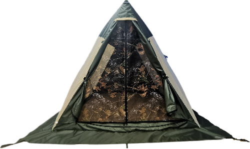 Палатка Пингвин Shelters Всесезонная двускатная 200x190 / 11752 (хаки/бежевый)- фото
