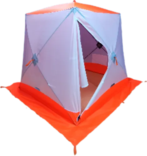 Палатка Пингвин Shelters MrFisher 1.7x1.7 в чехле (белый/оранжевый)- фото