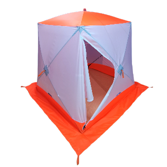 Палатка Пингвин Shelters MrFisher 2.0x2.0  в чехле (белый/оранжевый)- фото4