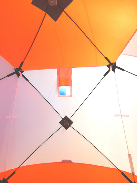 Палатка Пингвин Shelters MrFisher 2.0x2.0  в чехле (белый/оранжевый)- фото8