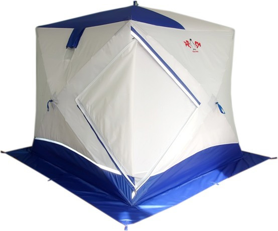 Палатка Пингвин Shelters Призма Премиум 2-слойная 215x215 В95Т1 (белый/синий)- фото3