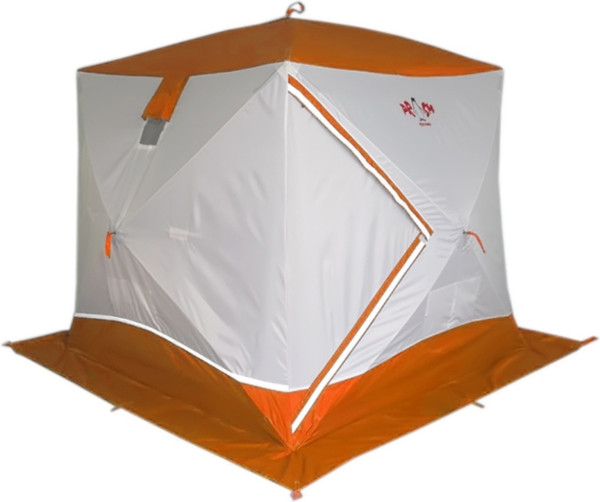 Палатка Пингвин Shelters Призма Премиум 2-слойная 215x215 В95Т1 (белый/оранжевый)