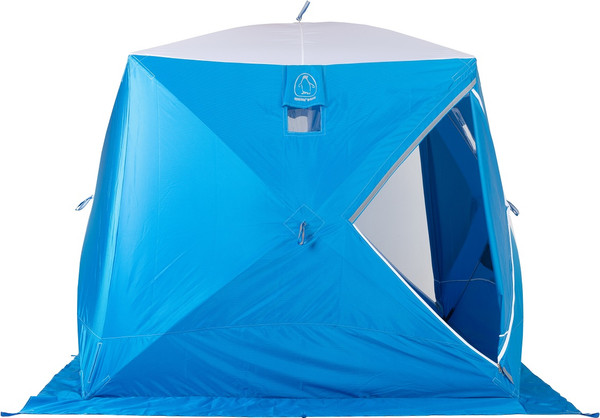 Палатка Пингвин Shelters Призма Премиум Strong 1-слойная 225x215 Композит (белый/синий)- фото2