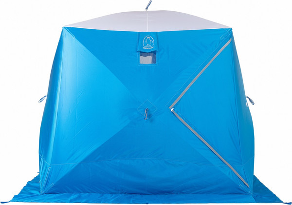 Палатка Пингвин Shelters Призма Премиум Strong 1-слойная 225x215 Композит (белый/синий)- фото4