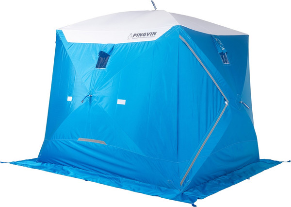 Палатка Пингвин Shelters Призма Премиум Strong 1-слойная 225x215 Композит (белый/синий)- фото5