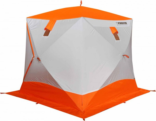 Палатка Пингвин Shelters Призма Премиум Strong 1-слойная 225x215 Композит (белый/оранжевый)- фото