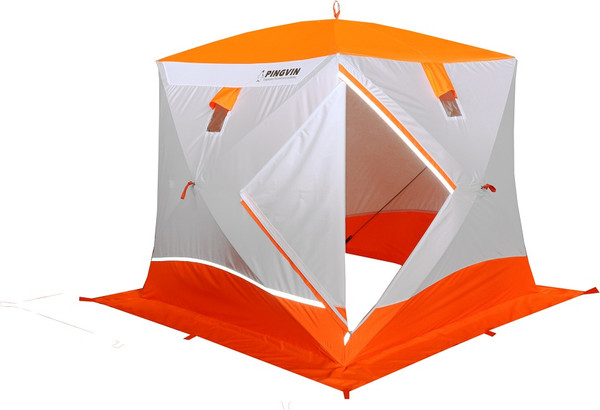 Палатка Пингвин Shelters Призма Премиум Strong 1-слойная 225x215 Композит (белый/оранжевый)- фото2