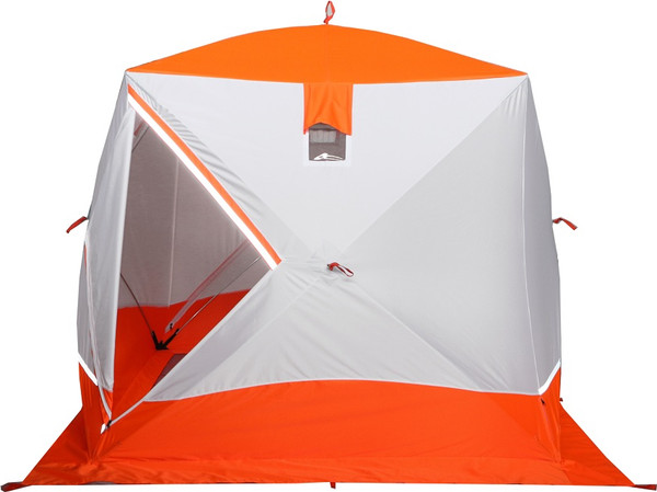 Палатка Пингвин Shelters Призма Премиум Strong 1-слойная 225x215 Композит (белый/оранжевый)- фото4