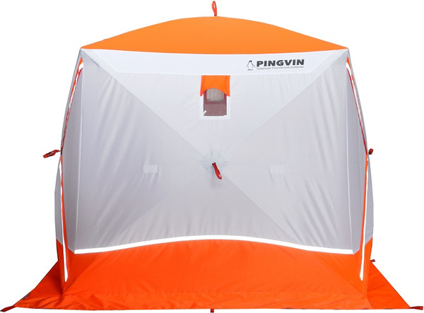 Палатка Пингвин Shelters Призма Премиум Strong 1-слойная 225x215 Композит (белый/оранжевый)- фото5