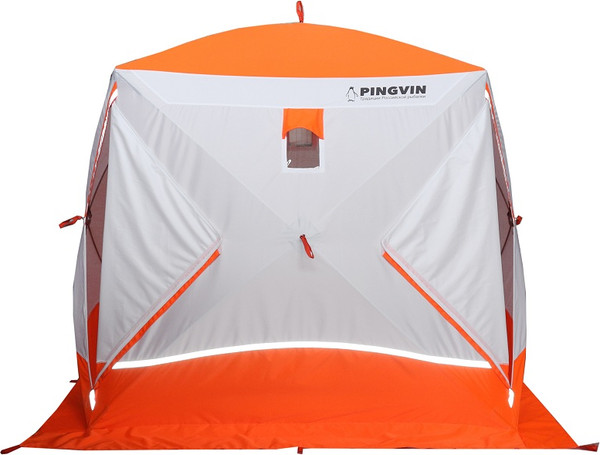 Палатка Пингвин Shelters Призма Премиум Strong 1-слойная 225x215 Композит (белый/оранжевый)- фото6