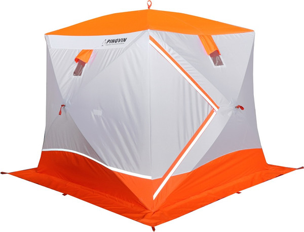 Палатка Пингвин Shelters Призма Премиум Strong 2-слойная 225x215 Композит (белый/оранжевый)- фото3