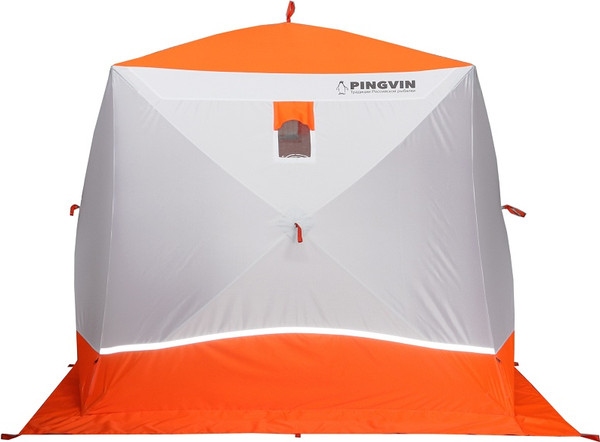 Палатка Пингвин Shelters Призма Премиум Strong 2-слойная 225x215 Композит (белый/оранжевый)- фото5