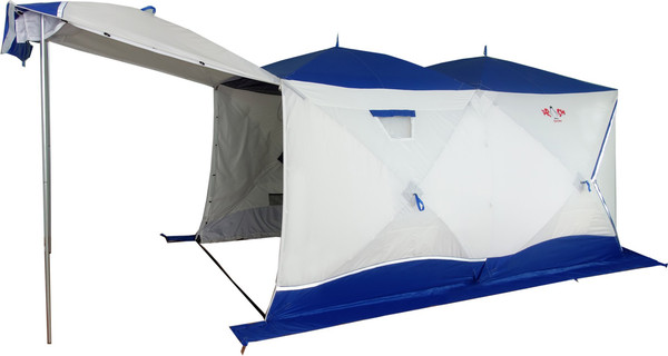 Палатка Пингвин Shelters Big Twin 2-слойная 400x215 Композит (белый/синий)- фото