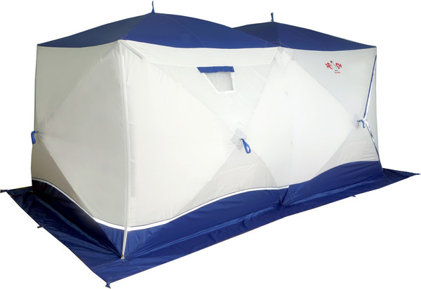 Палатка Пингвин Shelters Big Twin 2-слойная 400x215 Композит (белый/синий)- фото2