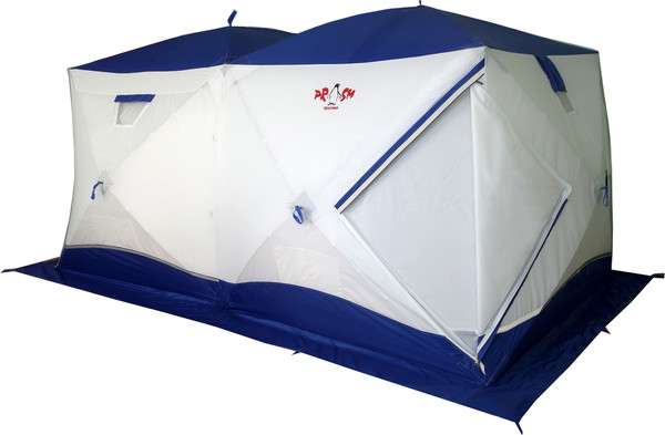 Палатка Пингвин Shelters Big Twin 2-слойная 400x215 Композит (белый/синий)- фото3