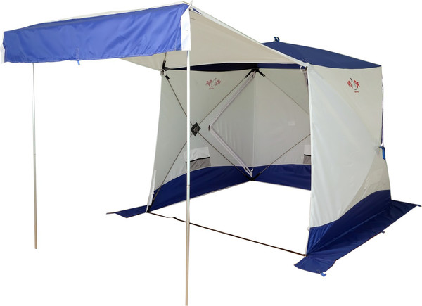 Палатка Пингвин Shelters Шелтерс Премиум 1-слойная 215x215 (белый/синий)- фото