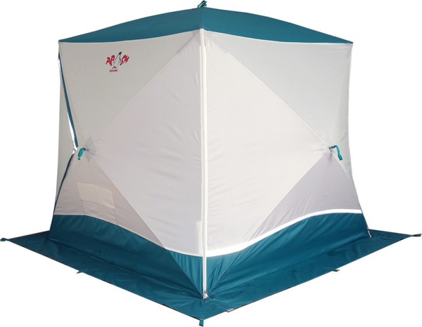 Палатка Пингвин Shelters Шелтерс Премиум 2-слойная 215x215 (белый/зеленый)- фото