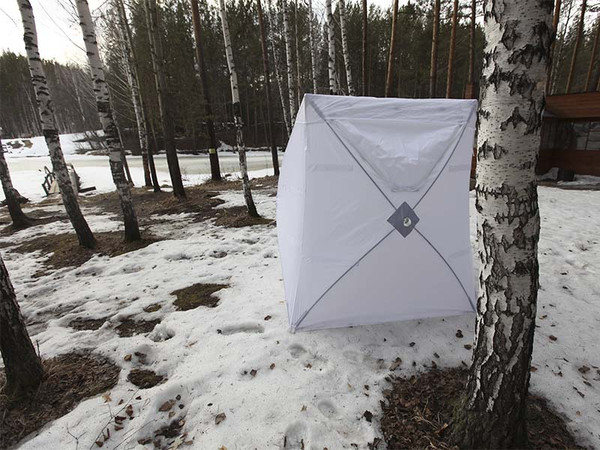 Палатка Пингвин Shelters Охотничья засидка Хант люкс зима (белый)- фото6