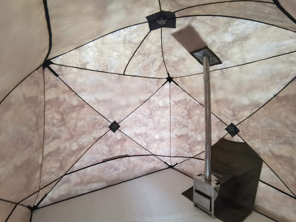 Палатка-баня Пингвин Shelters Призма Премиум 3-слойная Композит (камуфляж)- фото5