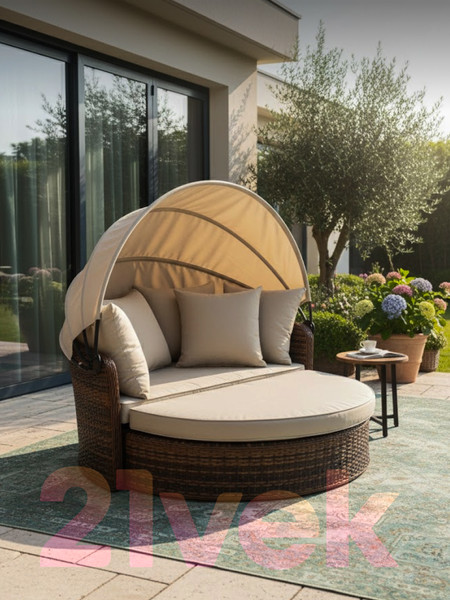 Диван садовый Sundays Garden трансформер c козырьком / BSTDB950- фото8