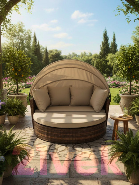 Диван садовый Sundays Garden трансформер c козырьком / BSTDB950- фото9