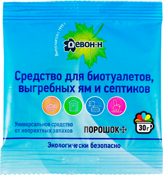 Биоактиватор Девон Порошок для биотуалетов, выгребных ям и септиков Н- фото