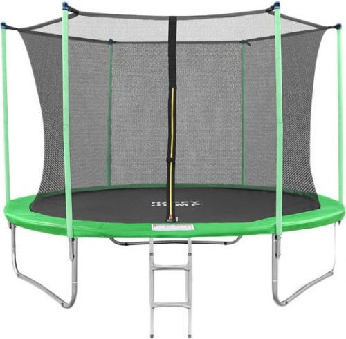 Батут Happy Jump 12ft-i Pro с внутренней сеткой и лестницей (374см)- фото