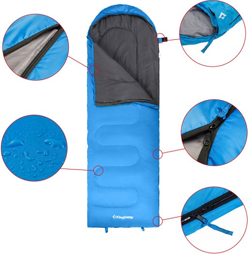 Спальный мешок KingCamp Oasis 250XL -3C левый / 3222- фото4