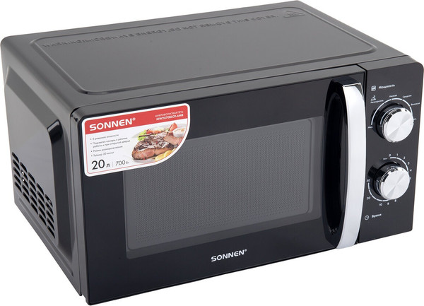 Микроволновая печь Sonnen MW2070BLCR-6MB / 454982 (черный/хром)- фото2
