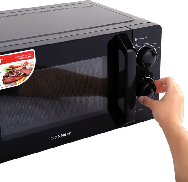 Микроволновая печь Sonnen MW2070BL-6MB / 454983 (черный)- фото8