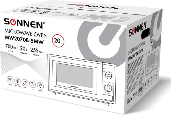 Микроволновая печь Sonnen MW2070B-5MW / 454654 (белый)- фото6