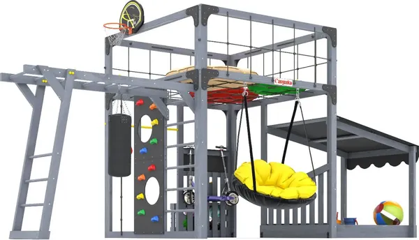 Игровой комплекс Савушка Куб–4 с подушками / С-КУБ-04-С-ПДШ- фото