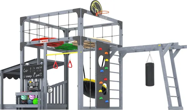 Игровой комплекс Савушка Куб–4 с подушками / С-КУБ-04-С-ПДШ- фото2