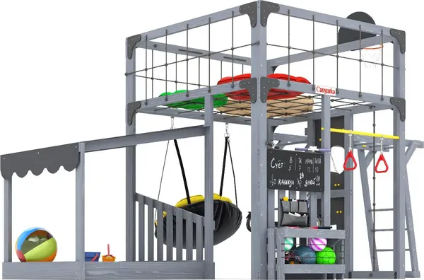 Игровой комплекс Савушка Куб–4 с подушками / С-КУБ-04-С-ПДШ- фото4