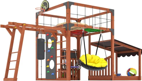 Игровой комплекс Савушка Куб–4 с подушками / С-КУБ-04-МХГ-ПДШ- фото