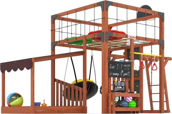 Игровой комплекс Савушка Куб–4 с подушками / С-КУБ-04-МХГ-ПДШ- фото3