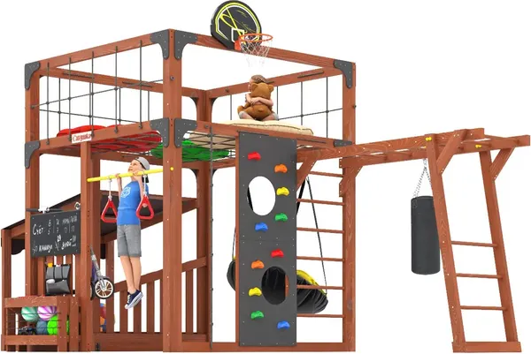 Игровой комплекс Савушка Куб–4 с подушками / С-КУБ-04-МХГ-ПДШ- фото4