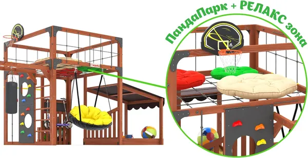 Игровой комплекс Савушка Куб–4 с подушками / С-КУБ-04-МХГ-ПДШ- фото9