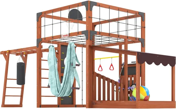 Игровой комплекс Савушка Куб–4 с гамаком для йоги / С-КУБ-04-МХГ-ГМК- фото4