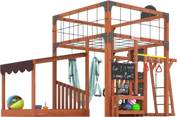 Игровой комплекс Савушка Куб–4 с гамаком для йоги / С-КУБ-04-МХГ-ГМК- фото5