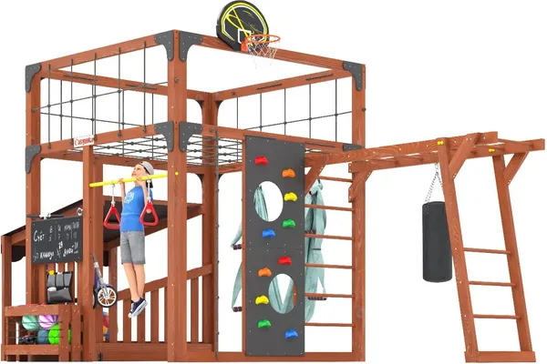 Игровой комплекс Савушка Куб–4 с гамаком для йоги / С-КУБ-04-МХГ-ГМК- фото6