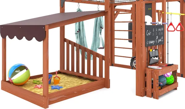 Игровой комплекс Савушка Куб–4 с гамаком для йоги / С-КУБ-04-МХГ-ГМК- фото7